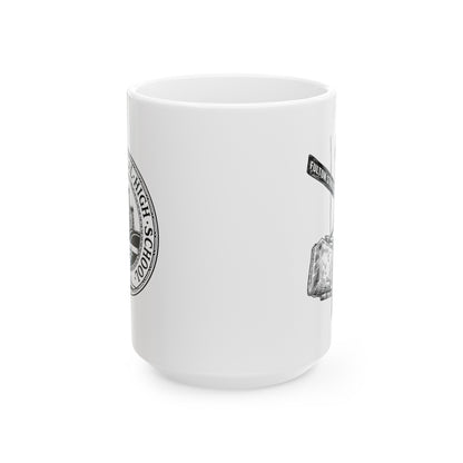 Fulton St & Brooklyn Tech Pl - Ceramic Mug, (11oz, 15oz) - B&w