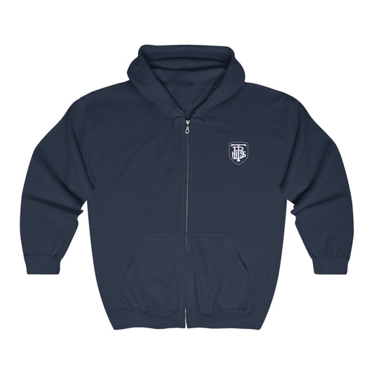 Stacked Tech Logo - Men's Heavy Blend Full Zip Hoodie Sweatshirt