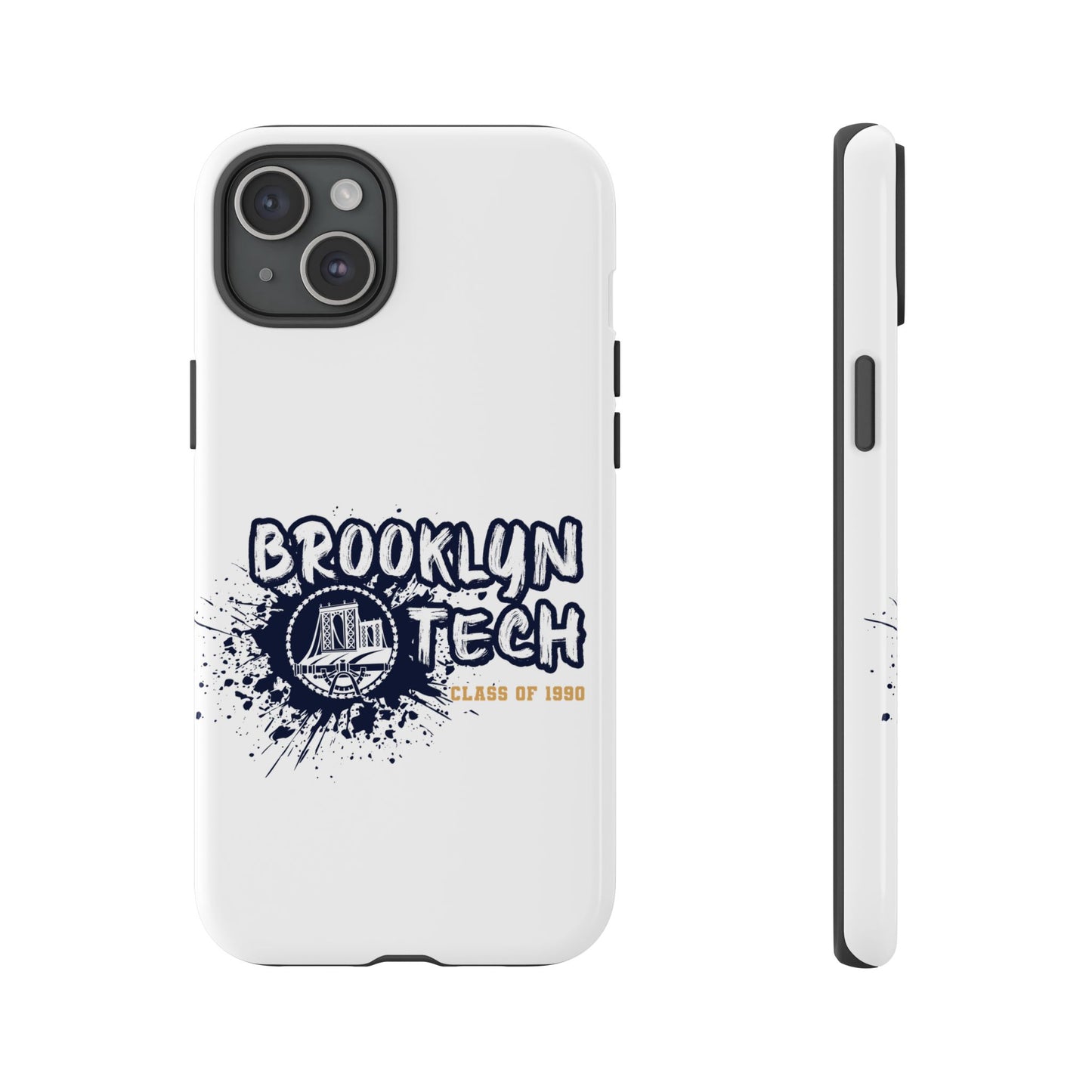 Class Of 1990 Commemorative Tough Cases - Apple & Samsung Only - Gold Font On White Background