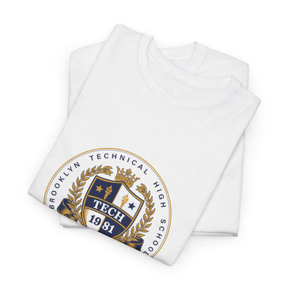 Class of 1981 45 Years Strong Men's Heavy Cotton T-Shirt - Navy Blue Logo