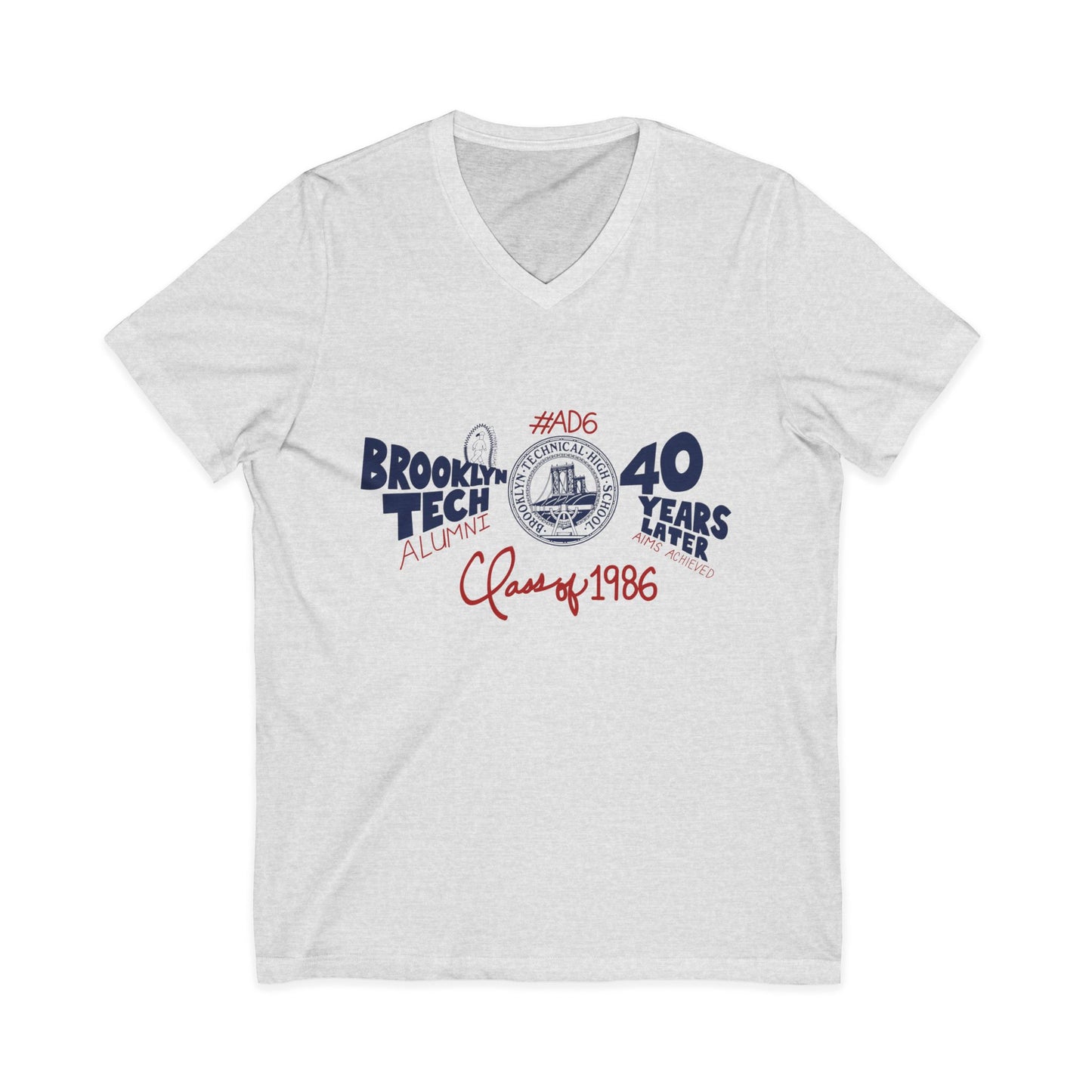 Class of 1986 Commemorative Unisex Jersey Short Sleeve V-Neck T-Shirt