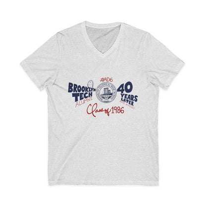 Class of 1986 Commemorative Unisex Jersey Short Sleeve V-Neck T-Shirt