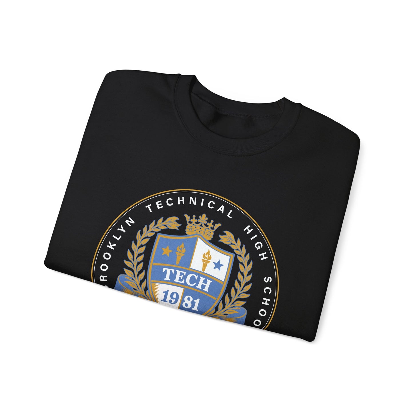 Tech 1981 45 Years Strong - Men's Heavy Blend™ Crewneck Sweatshirt - Light Blue Logo