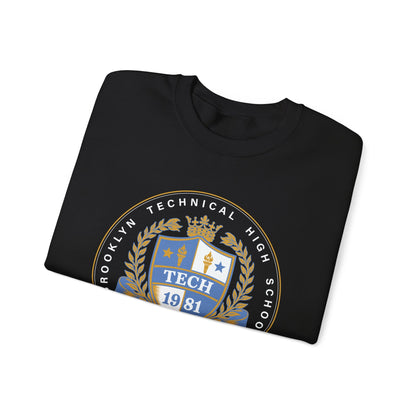 Tech 1981 45 Years Strong - Men's Heavy Blend™ Crewneck Sweatshirt - Light Blue Logo