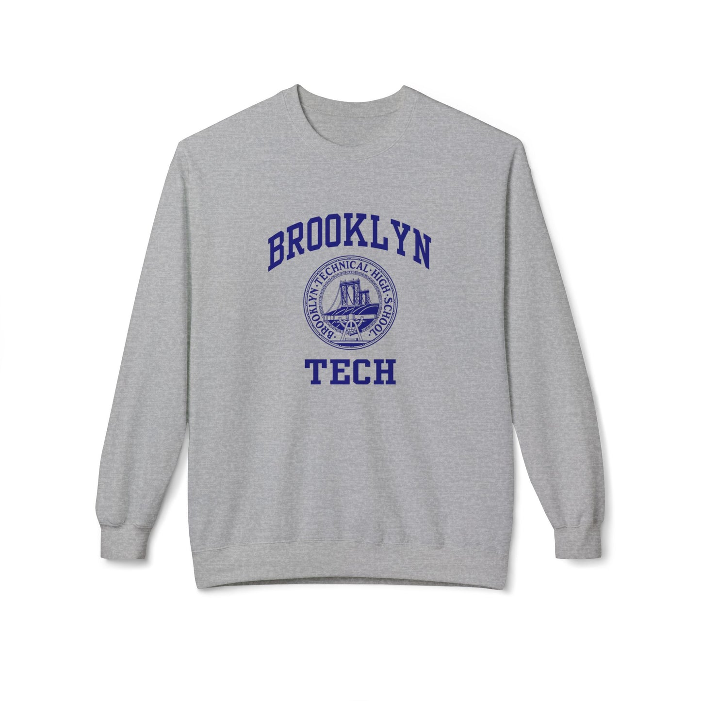 Brooklyn Tech Classic Logo - Men's Midweight Softstyle Fleece Crewneck Sweatshirt