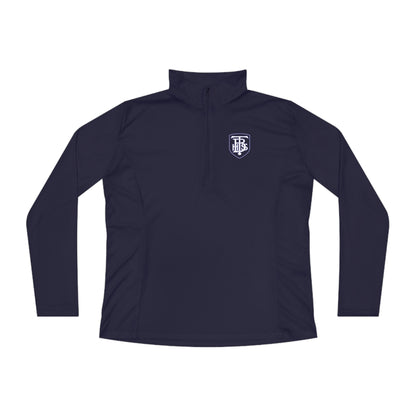 Stacked Tech Logo - Ladies Quarter-Zip Pullover