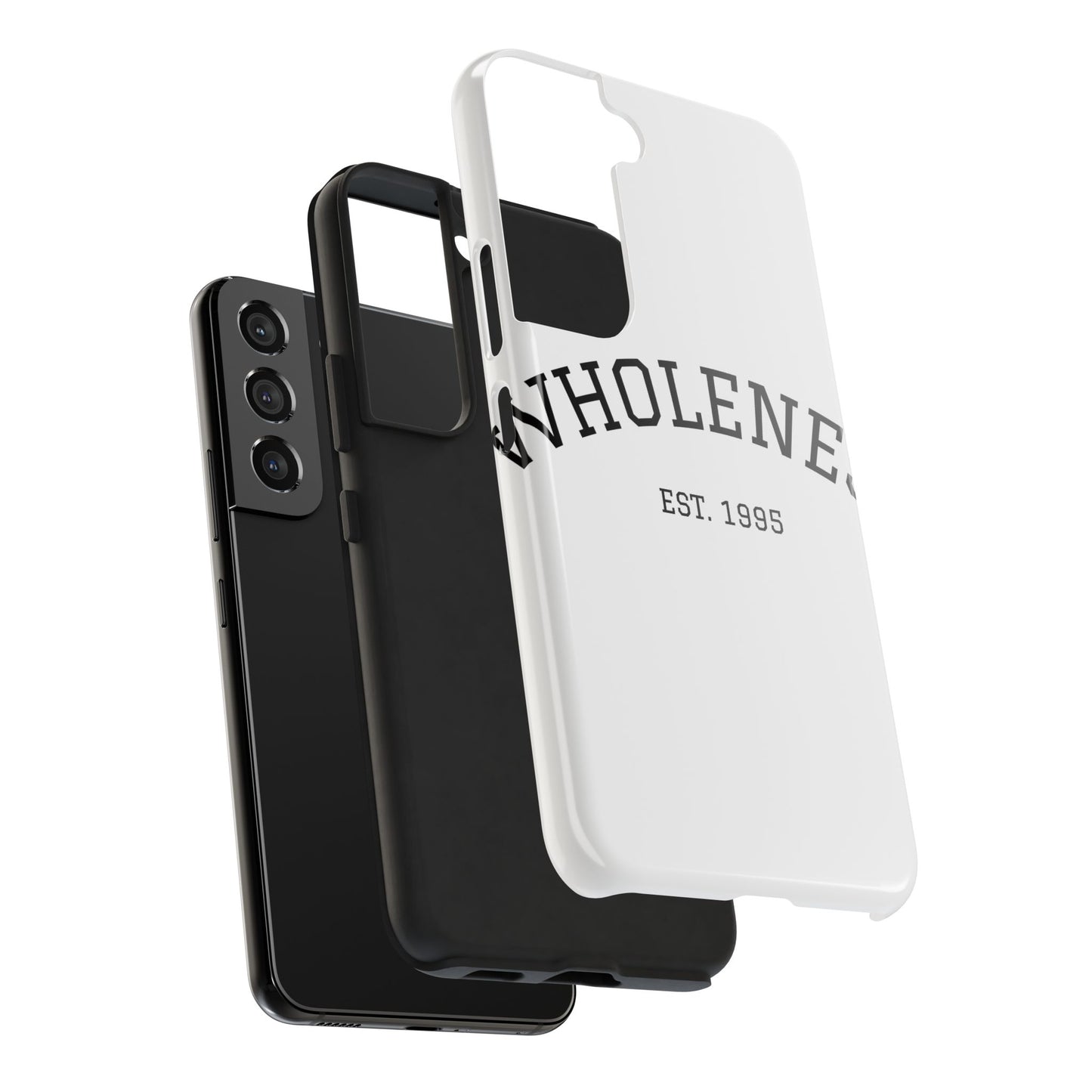 Wholeness Est. 1995 Tough Phone Case — Minimal Arch Text Protective Cover