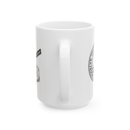 Fulton St & Brooklyn Tech Pl - Ceramic Mug, (11oz, 15oz) - B&w