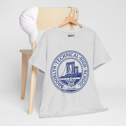 Classic Tech Logo - Blue Graphic - Men's Heavy Cotton T-Shirt