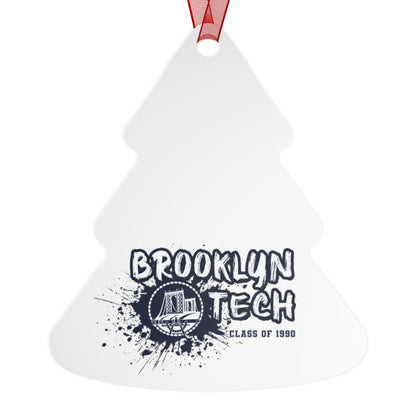 Class of 1990 Commemorative Metal Ornaments - Navy font