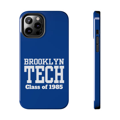 Brooklyn Tech Class of 1985 Tough Phone Case - Navy-Blue with white graphics