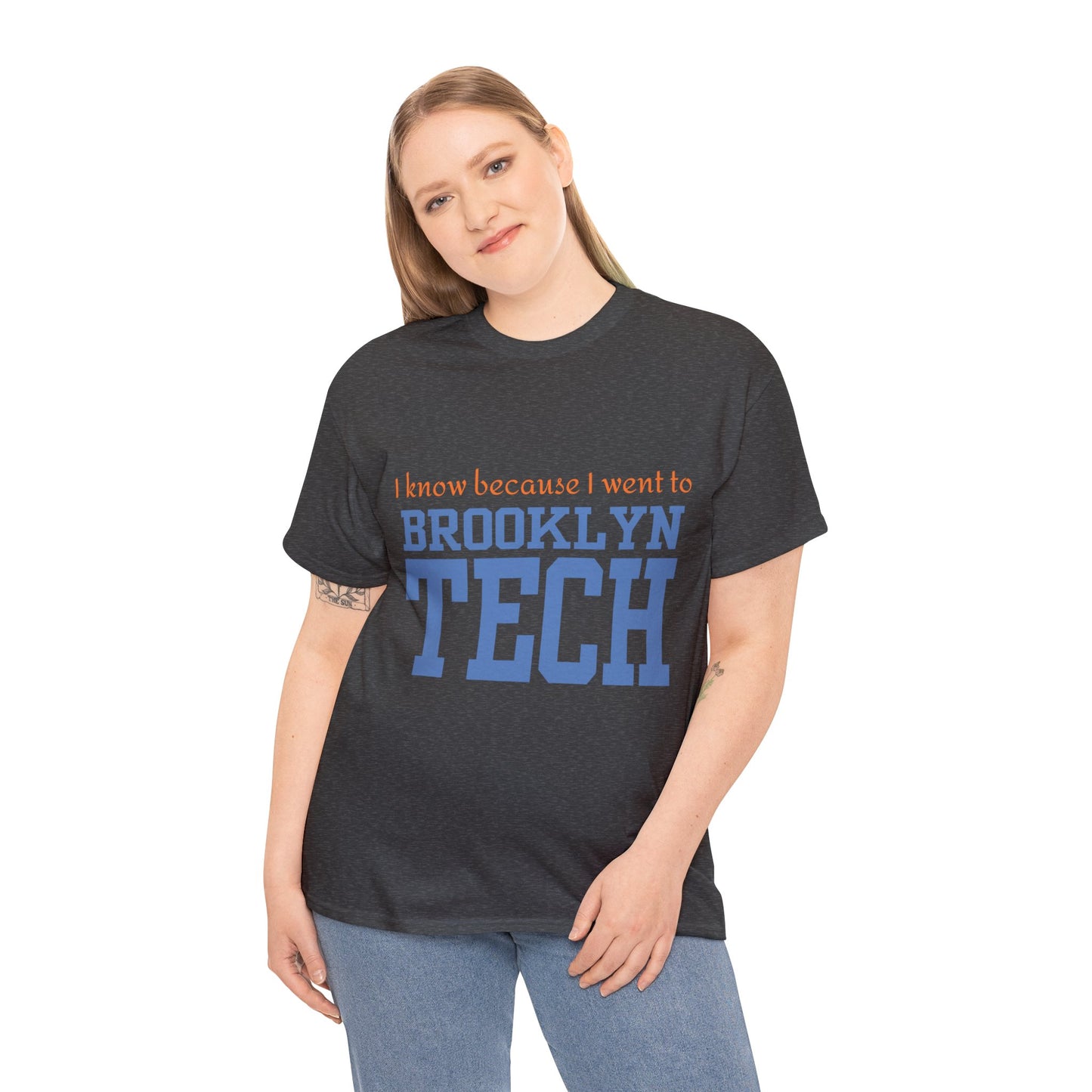 Boutique - I Know Because I Went To Brooklyn Tech - Men's Heavy Cotton T-Shirt