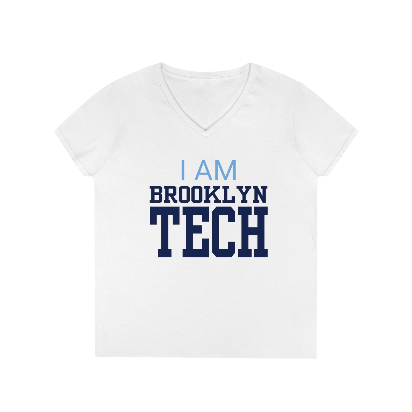 Classic Tech Seal - I Am Brooklyn Tech - Ladies V-Neck T-Shirt