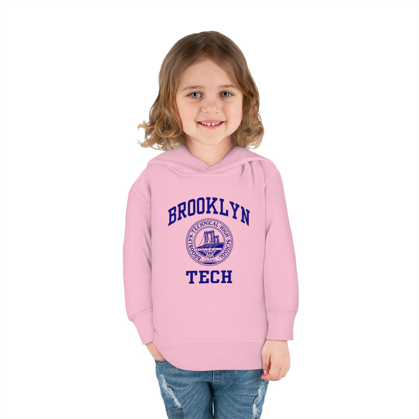 Family - Classic Brooklyn Tech Logo - Toddler Pullover Fleece Hoodie