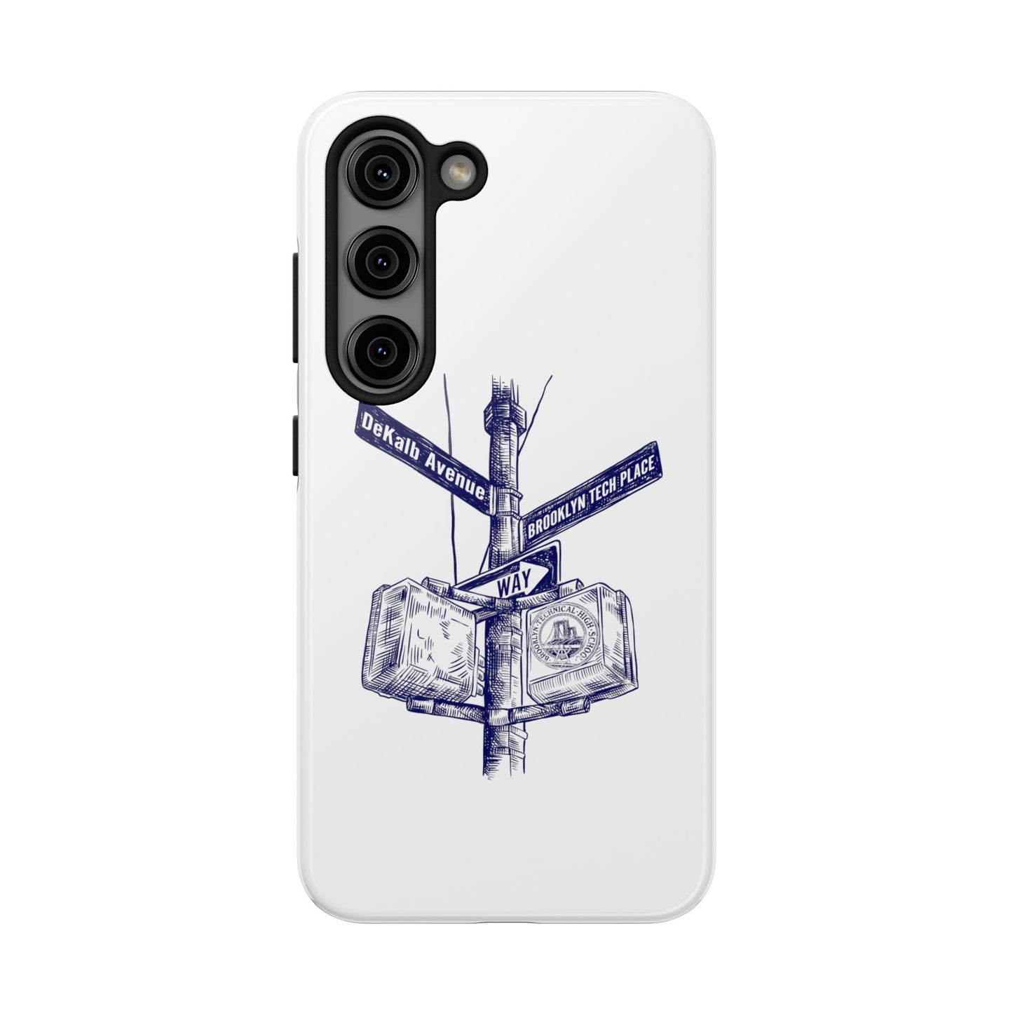 Dekalb Ave & Brooklyn Tech Place - Tough Phone Cases - White