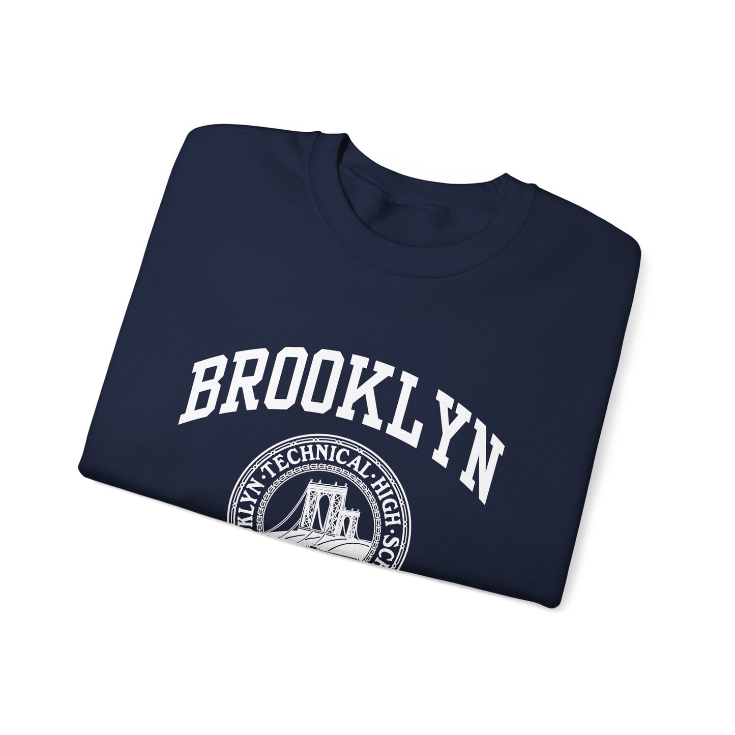 Classic Tech Seal With Brooklyn Tech - Men's Heavy Blend Crewneck Sweatshirt