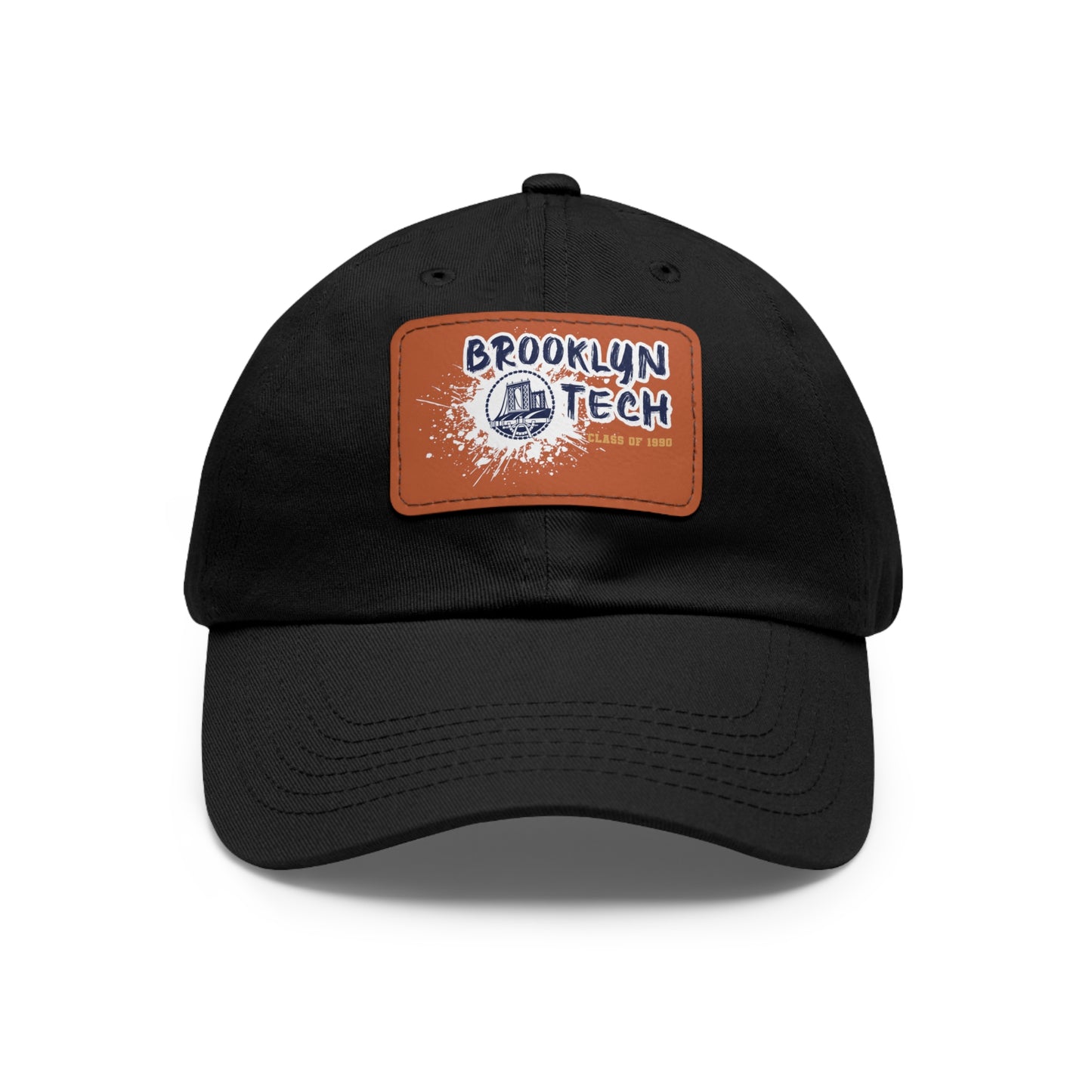 Class Of 1990 Commemorative Hat With Leather Patch (rectangle) - Gold Font