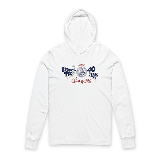 Class of 1986 Commemorative Bella+Canvas Unisex Hooded Long Sleeve T-shirt