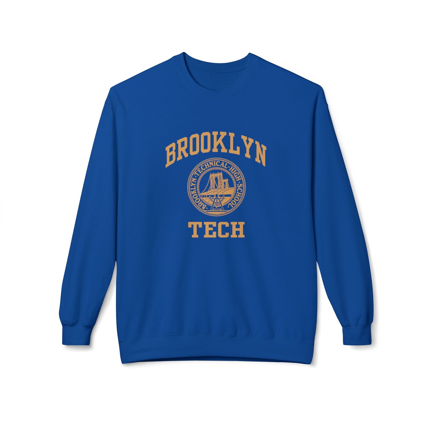 Brooklyn Tech Classic Logo - Men's Midweight Softstyle Fleece Crewneck Sweatshirt