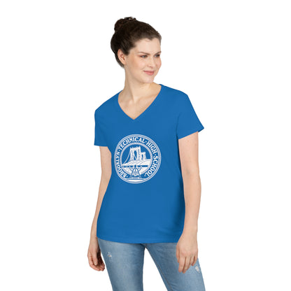 Classic Tech Seal - Ladies V-Neck T-Shirt