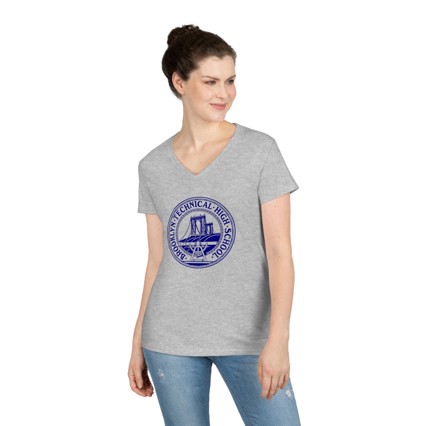 Classic Tech Seal - Ladies V-Neck T-Shirt