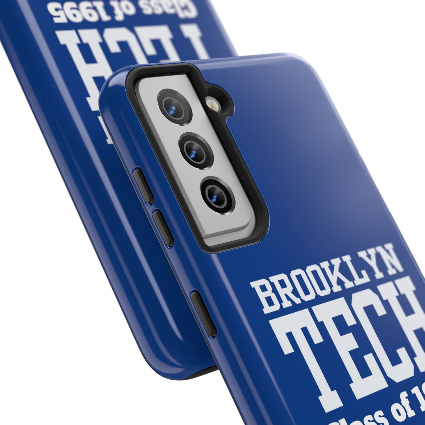 Brooklyn Tech Class of 1995 Tough Phone Case - Blue with white graphics