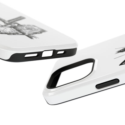 Dekalb Ave & Brooklyn Tech Pl (black graphic) - Impact-Resistant Phone Cases - White