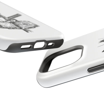 Dekalb Ave & Brooklyn Tech Pl (black graphic) - Impact-Resistant Phone Cases - White