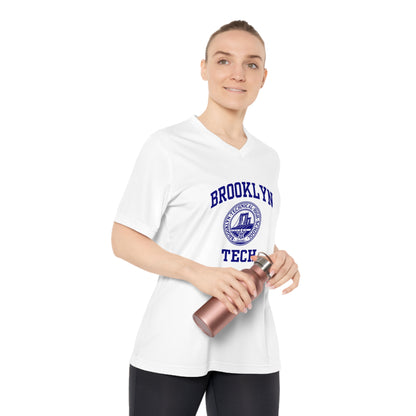 Brooklyn Tech Classic Logo - Ladies Performance V-Neck T-Shirt