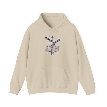 Boutique - Dekalb Ave & Brooklyn Tech Pl - (navy Graphic) Men's Heavy Blend™ Hooded Sweatshirt
