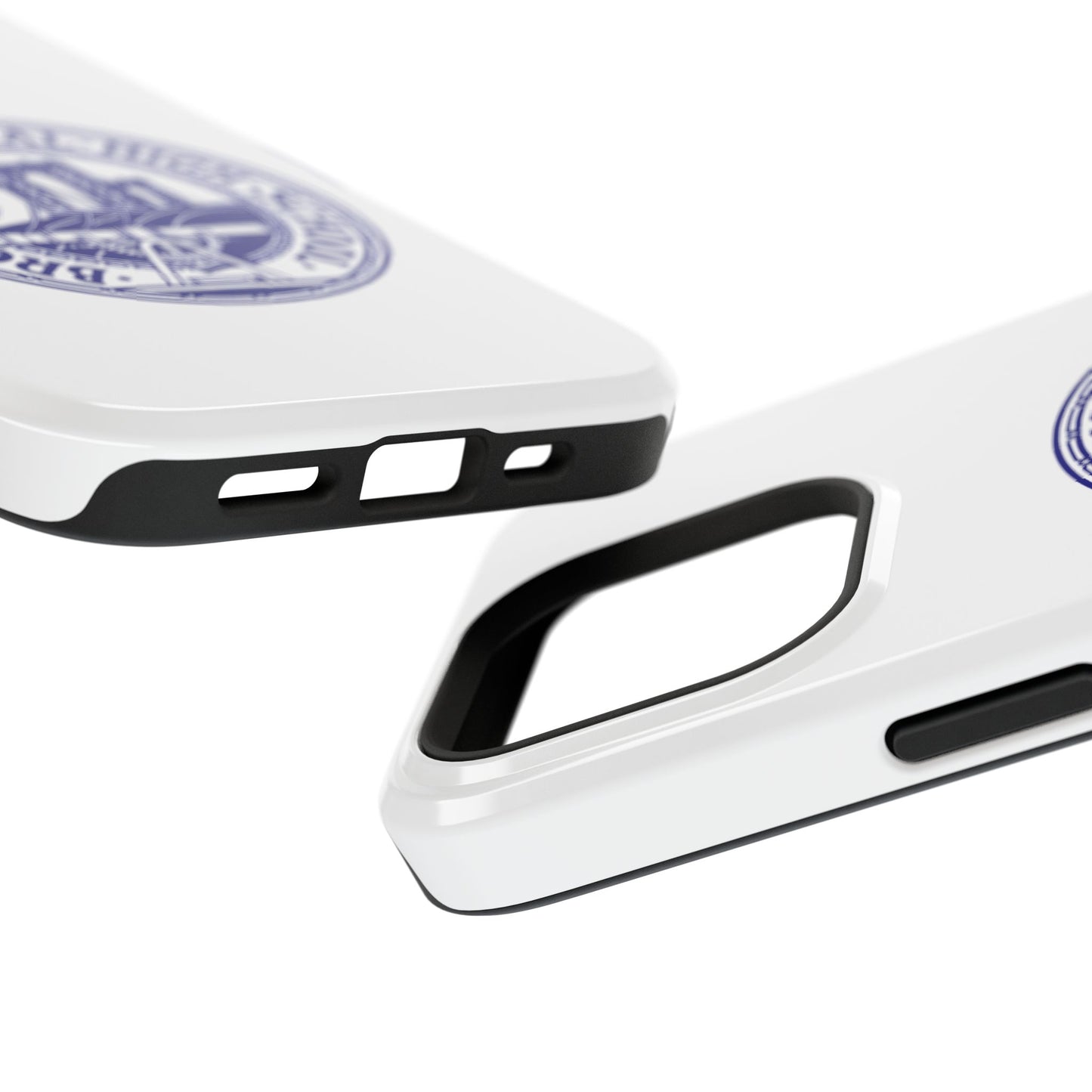 Classic Tech Seal - Impact-Resistant Phone Cases - Iphone Or Samsung - White