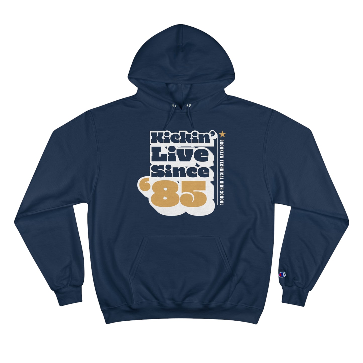 Class Of 1985 Commemorative Champion Hoodie - Kickin' Live Since '85