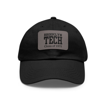 Classic Brooklyn Tech - Hat With Leather Patch (rectangle) - Class Of 1975