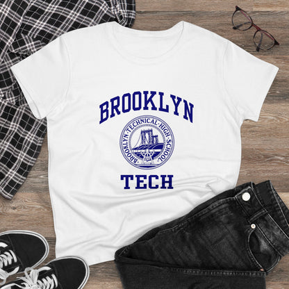 Classic Tech Logo - Ladies Midweight Cotton T-Shirt