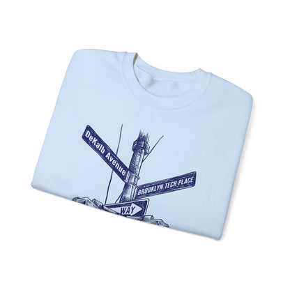 Boutique - Dekalb Ave & Brooklyn Tech Pl - (navy Graphic) Men's Heavy Blend™ Crewneck Sweatshirt