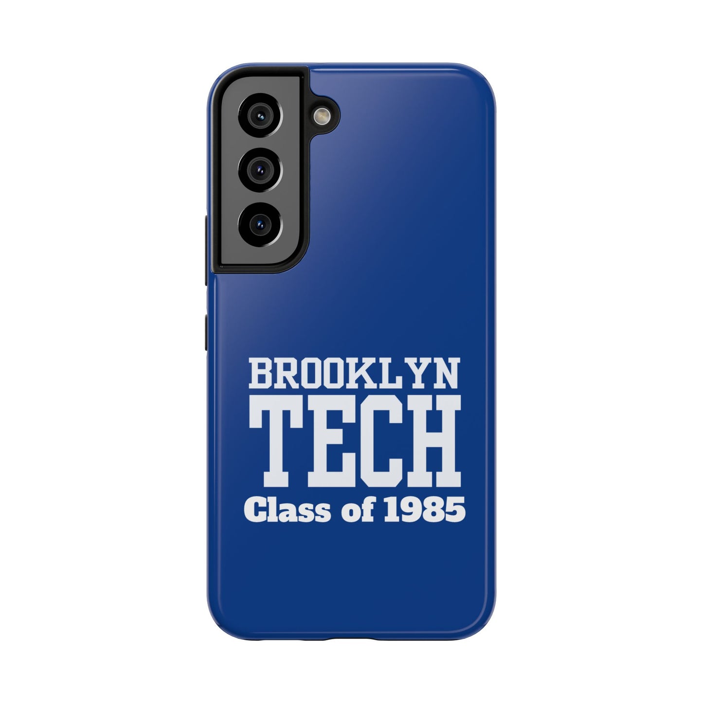 Brooklyn Tech Class Of 1985 Tough Phone Case - Navy-Blue With White Graphics