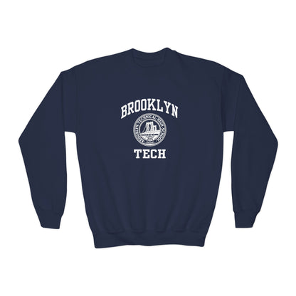 Family - Brooklyn Tech Classic Logo - Youth Crewneck Sweatshirt