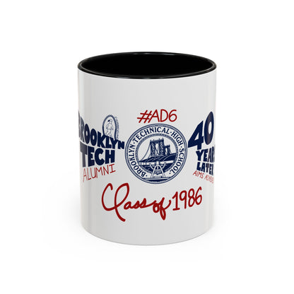 Class of 1986 Coffee Mug with navy handle (11oz, 15oz)