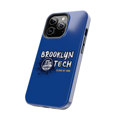 Class Of 1990 Commemorative Tough Phone Cases - Gold Font With Dark Blue Background