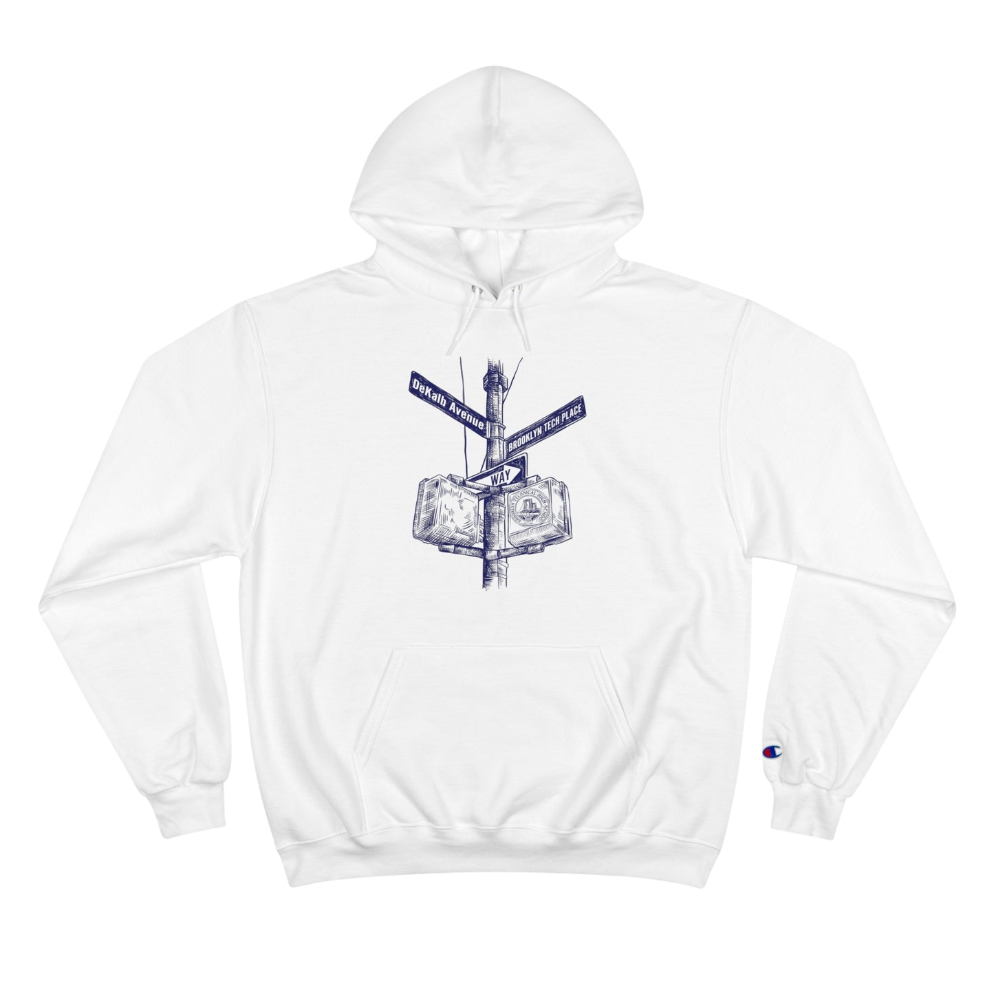 Boutique - Dekalb Ave & Brooklyn Tech Pl - Champion Hoodie (navy Hoodie)