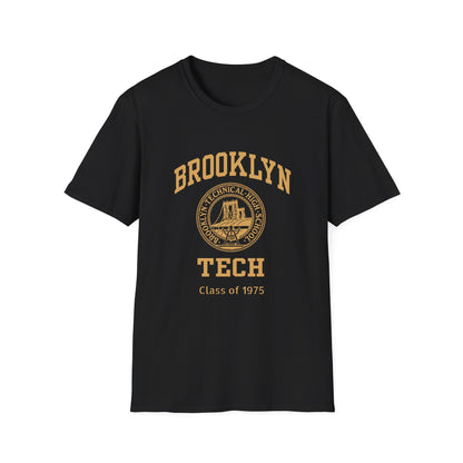 Class of 1975 - Classic Logo with Brooklyn Tech - Gildan Softstyle T-Shirt