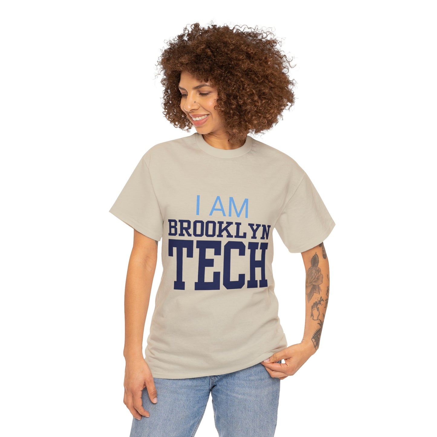 I Am Brooklyn Tech - Classic Font - Men's Heavy Cotton T-Shirt