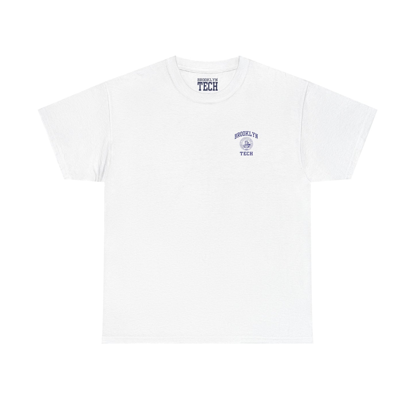 Classic Brooklyn Tech on Left Chest - Heavy Cotton Men's T-Shirt