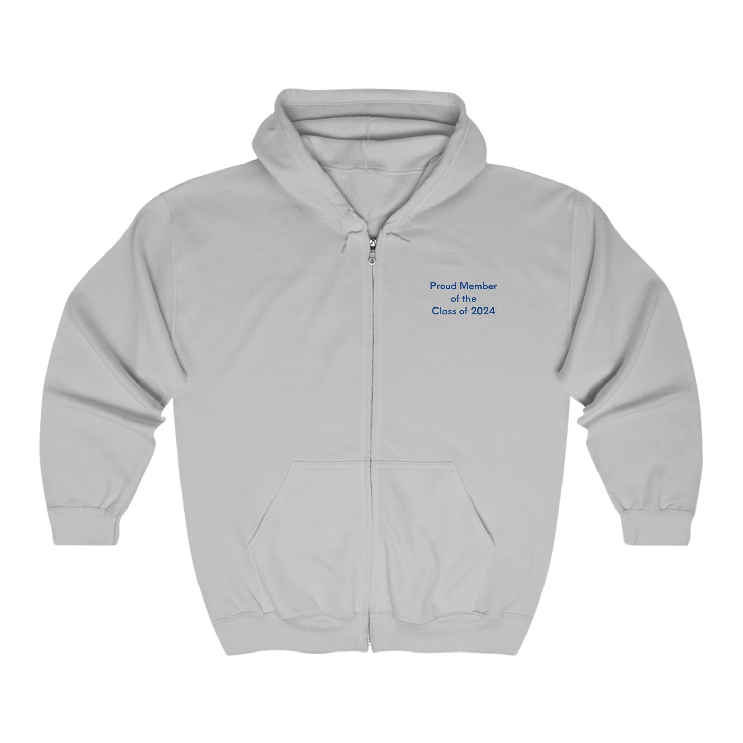 Classic Tech Logo (back) - Men's Heavy Blend Full Zip Hoodie Sweatshirt - Proud Member Of The Class Of 2024