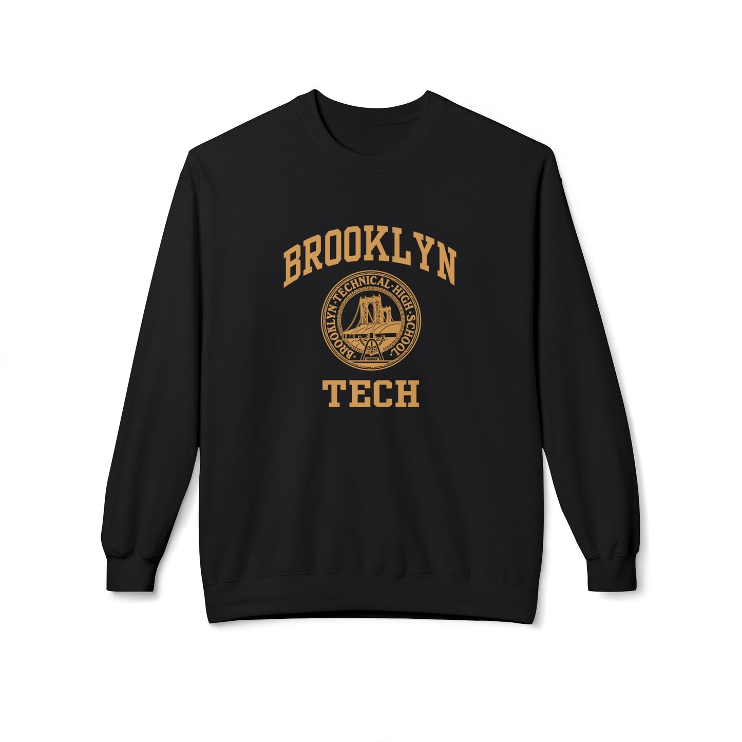 Brooklyn Tech Classic Logo - Men's Midweight Softstyle Fleece Crewneck Sweatshirt