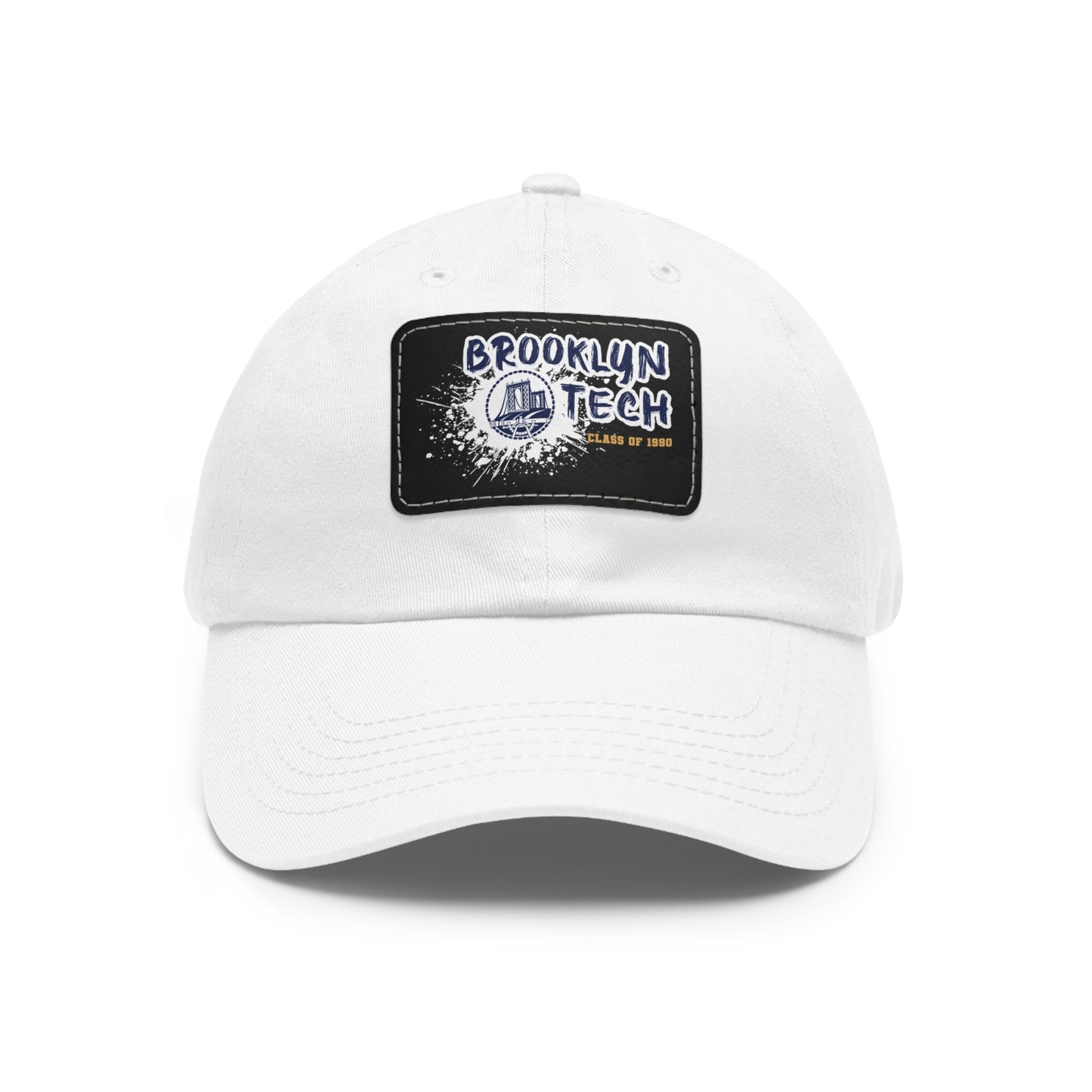 Class Of 1990 Commemorative Hat With Leather Patch (rectangle) - Gold Font