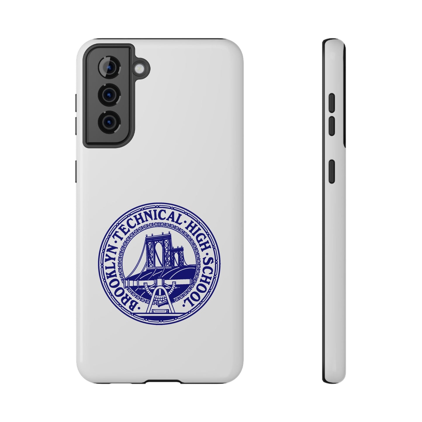 Classic Tech Seal - Impact-Resistant Phone Cases - Iphone Or Samsung - White