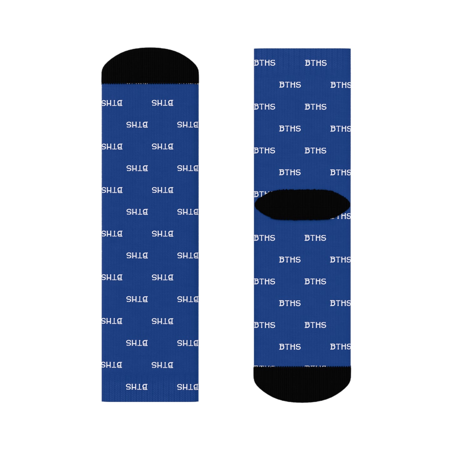 BTHS Crew Socks — Custom 'BTHS' Pattern School Spirit Socks