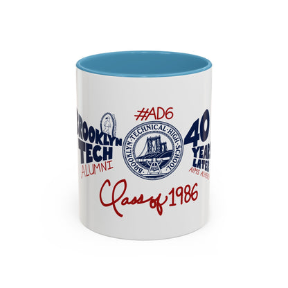 Class of 1986 Coffee Mug with navy handle (11oz, 15oz)