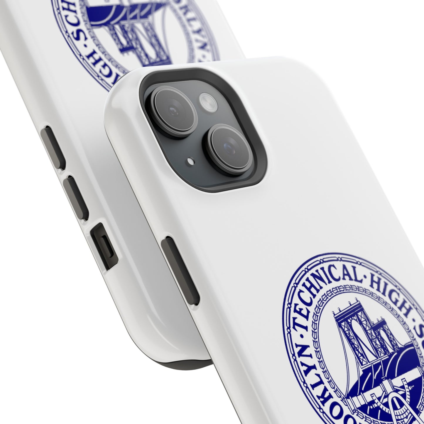 Classic Tech Seal - Impact-Resistant Phone Cases - Iphone Or Samsung - White